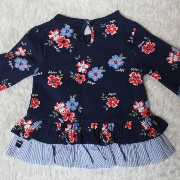 NWT TOMMY Hilfiger infant baby Tunic style long sleeve top size 6/9 mos. - Picture 2 of 8